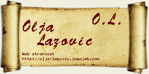 Olja Lazović vizit kartica